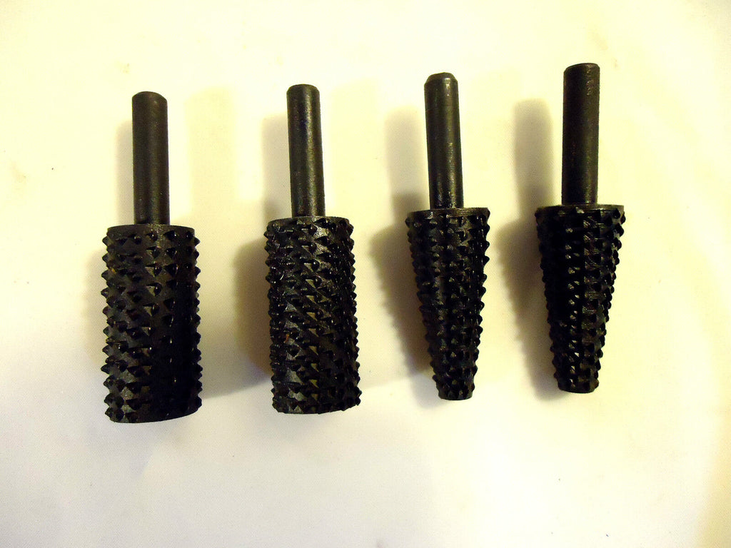 Rotary Rasp, 1/4" Shank, 4 Pieces, 2 Different Style Assortment, NEW, Germany