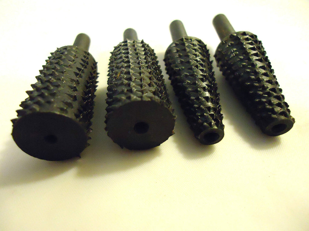Rotary Rasp, 1/4" Shank, 4 Pieces, 2 Different Style Assortment, NEW, Germany