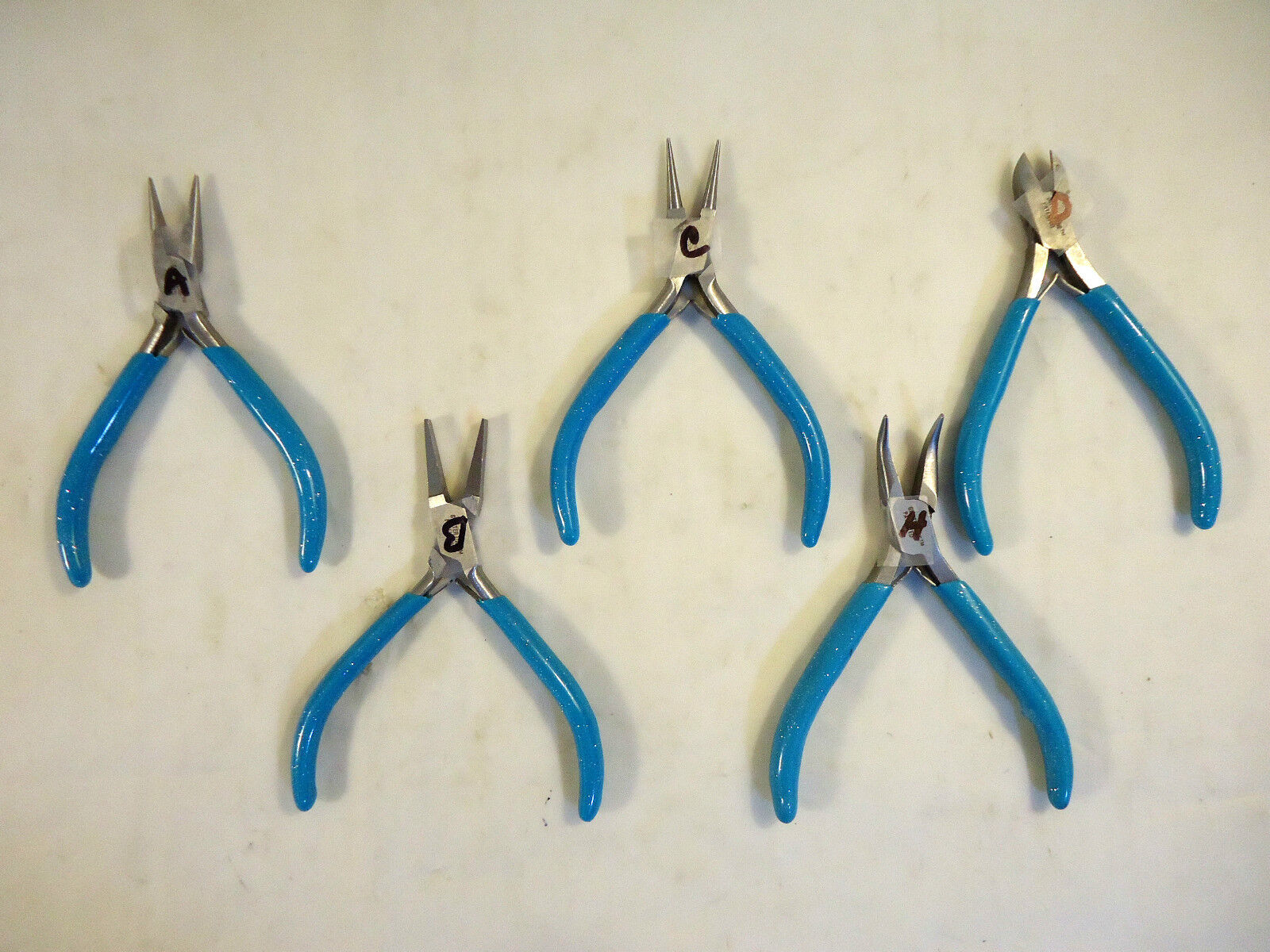 Glitter Line Jewelers Plier Set, 5 pieces, PLR255.99G, by Euro Tool, New